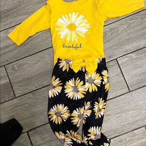 Yellow Floral Baby Outfit